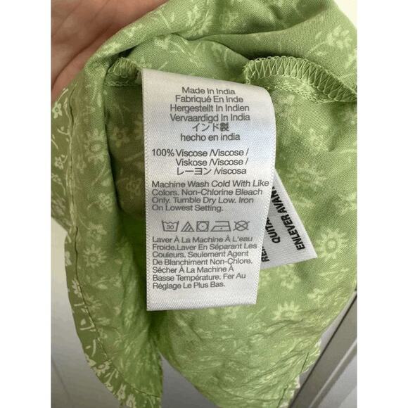 NWOT Madewell Womens Green Seedling V-Neck Button-Front Mini Dress Size 0 NL185 - Picture 11 of 11